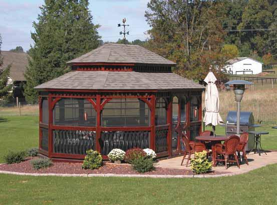 our handcrafted, wood gazebo.