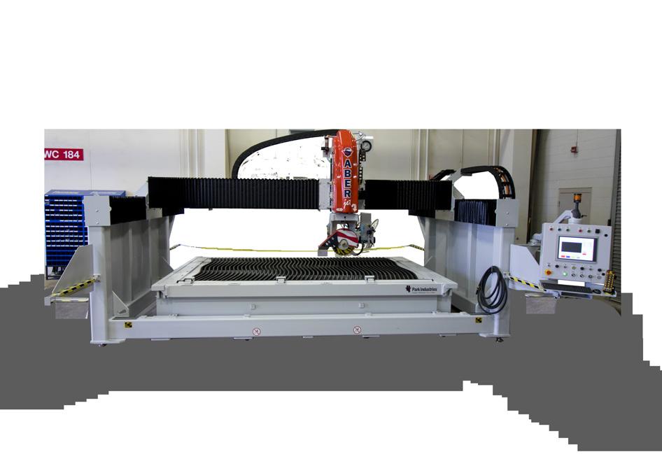 Discover the value SABERjet CNC SAWJET The SABERjet is a SawJet that can miter with both the blade and waterjet.