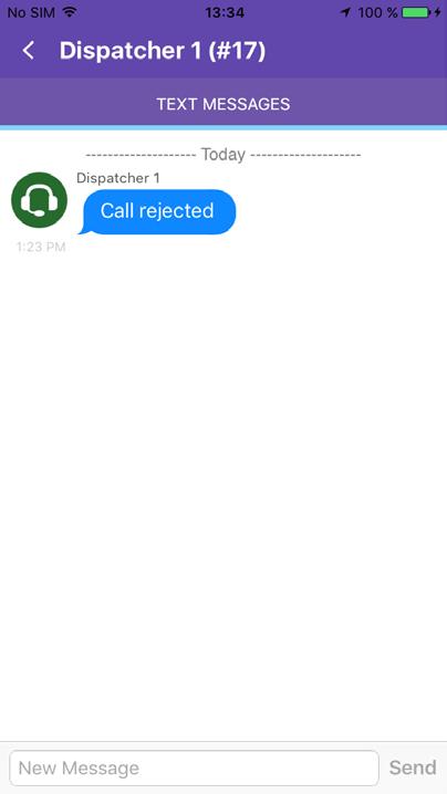 Calls 2. Tap Yes to confirm sending an alarm. 3. Tap OK to close the message box with the delivery confirmation. 4. The called operator can accept your call request or reject it with a note.