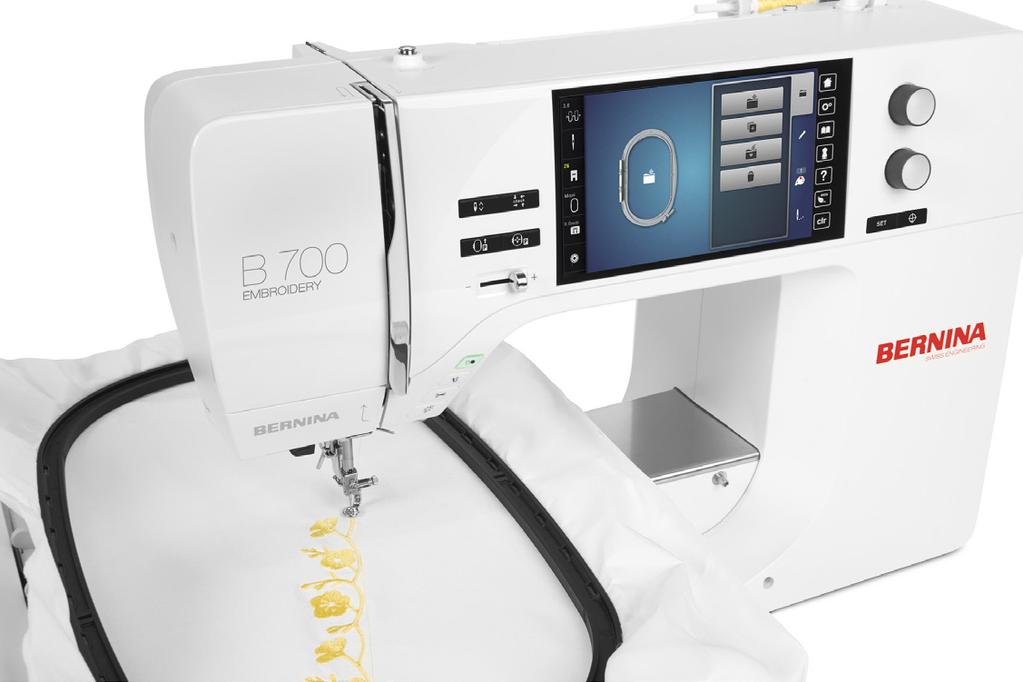Bernina B700 Embroidery Only Machine The fully featured B700 Embroidery Only Machine completes the 7 series range with a highly appointed machine with many excellent features.