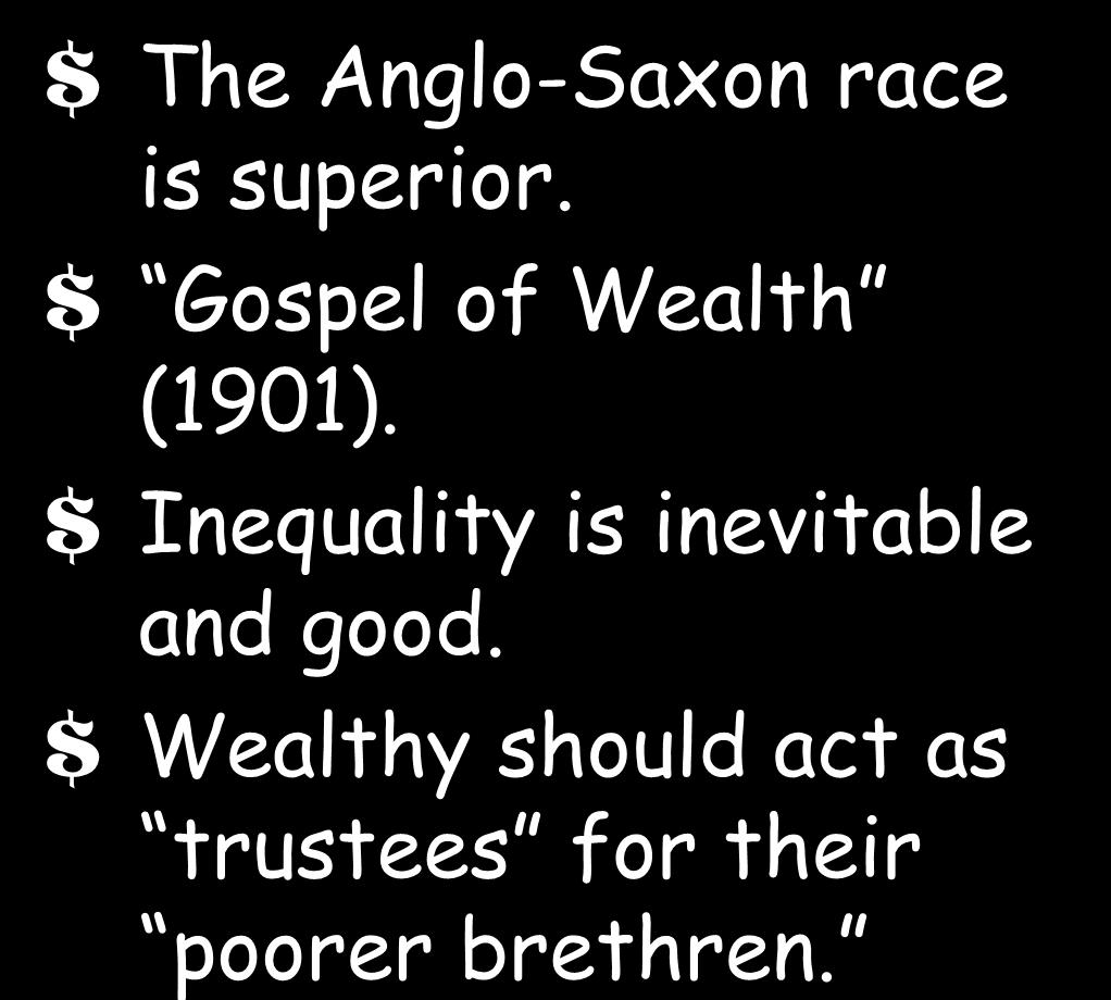 On Wealth Andrew Carnegie $ The Anglo-Saxon