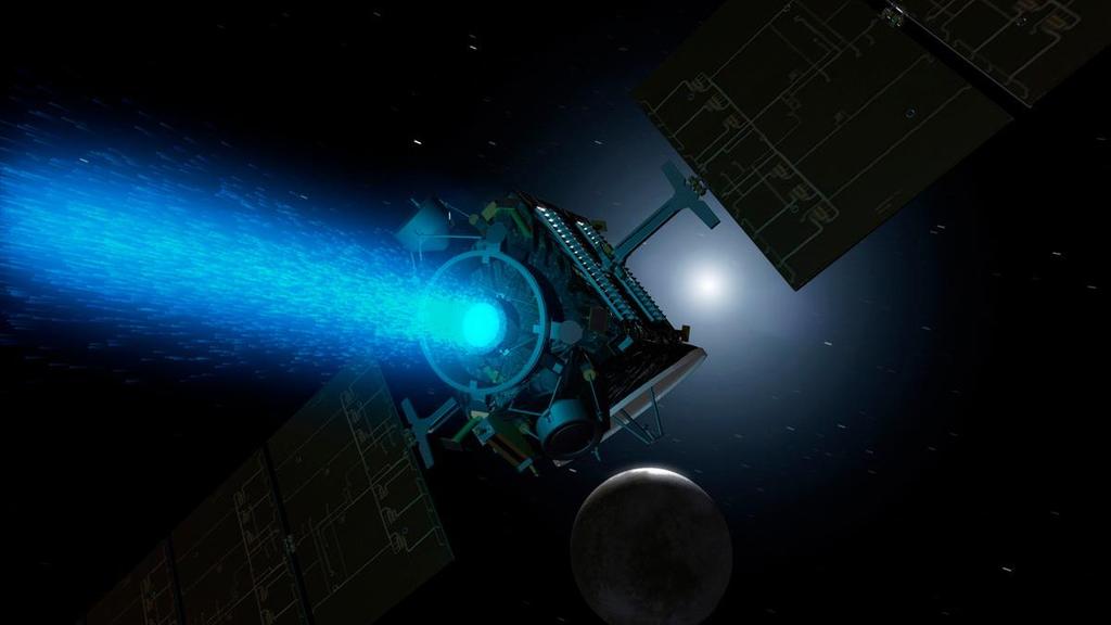 Electrically powered propulsion are more fuel efficient than chemical ones, so an enormous amount of mass can be saved through the need for less fuel on board the satellite.
