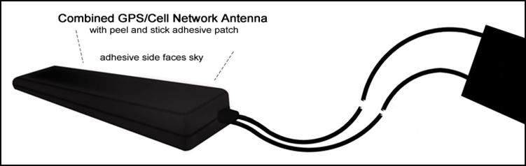 In a car, the antenna can be mounted under the rear window or in a
