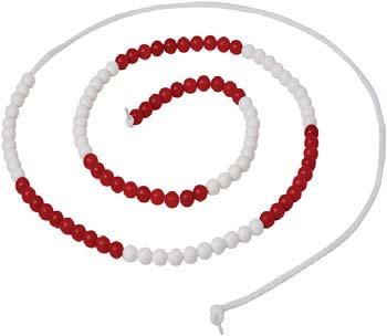 Item code: 400065107 Linex Arithmetic String with 20 Beads Expandable string with 20 beads in red and white Beads arranged in 5 Beads made of