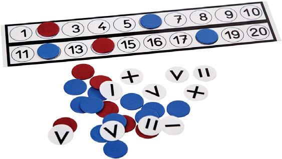 Learn to count and sort, identify patterns and discover positive and negative integers using the counting chips and