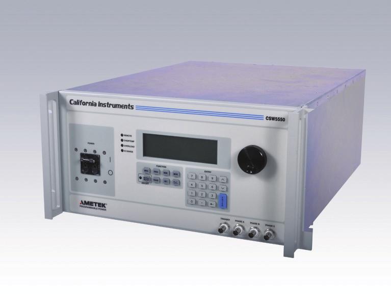 California Instruments CSW Series High Performance Programmable AC and DC Power Source Combination AC and DC Power Source 2Hz-7,990Hz Output Frequencies Arbitrary and Harmonic Waveform Generation