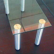 Glass plate adapter With threaded pin M x 25 mm Material: Stainless steel, steel