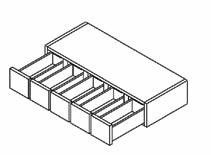 60 B18TDKIT Base Tray Divider Kits - 3/4"W x 22-3/5"D x 20-2/5"H - 2 Dividers $86.24 Floating Shelf - Accessories FS36 36" Floating Shelf $128.