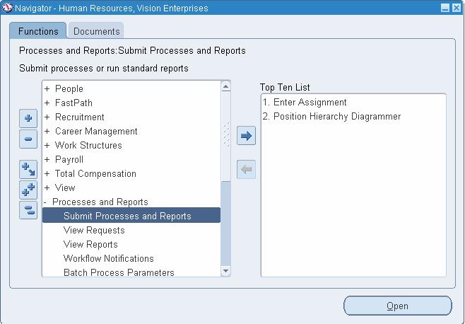 Navigate to Processes and Reports > Submit