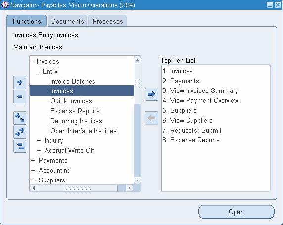 Navigate to Invoices > Entry