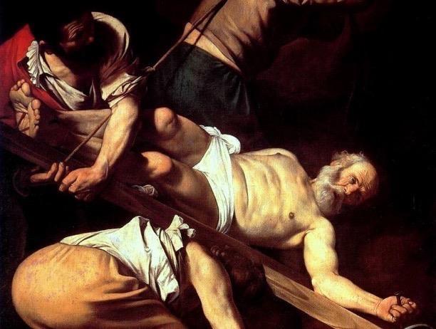 Caravaggio: Saints and Sinners in the Counter Reformation Wednesday 21 February The Crucifixion of Saint Peter, Caravaggio When Caravaggio arrived in Rome in 1592 the city was filled with brawling,