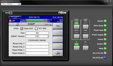 Full Simple Network Management Protocol (SNMP) facilities are provided for network management of the entire transmission system