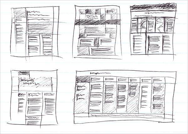 These sketches are ideal at this stage of the design process as they do