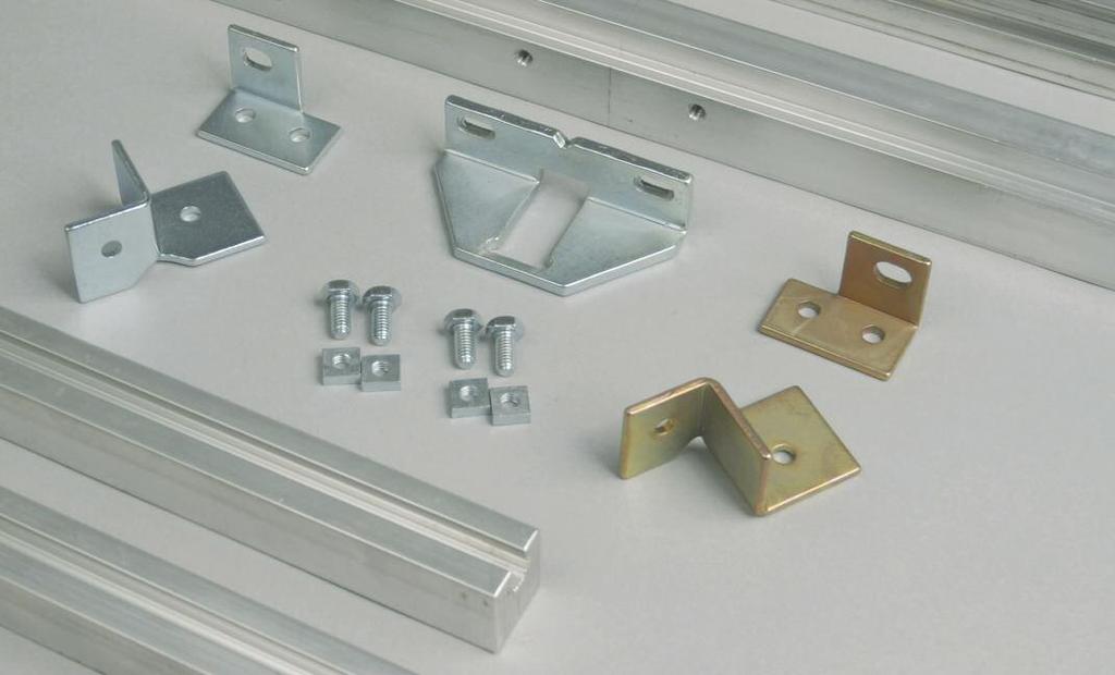 Kits also include 4 corner brackets and 4 bar to frame brackets. These hold the bracket together and in the press.