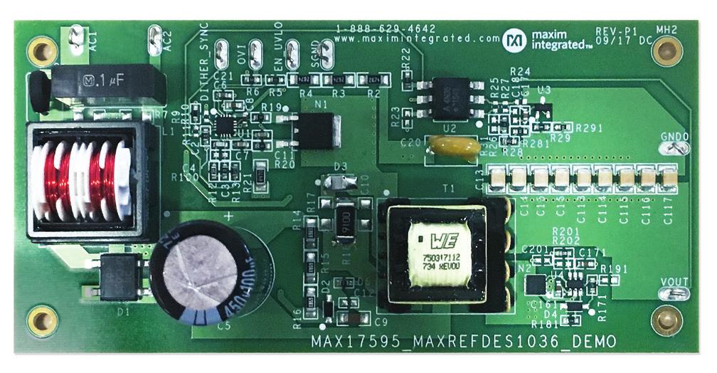 0.5W Offline Flyback Converter Using MAX7595 MAXREFDES06 Introduction The MAX7595 is a peak-current-mode controller for designing wide input-voltage flyback regulators.