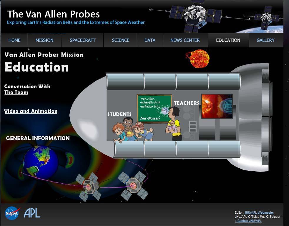 Van Allen Probes Mission Education Resources