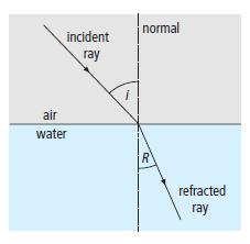 Ray Diagrams for Refraction Label the following