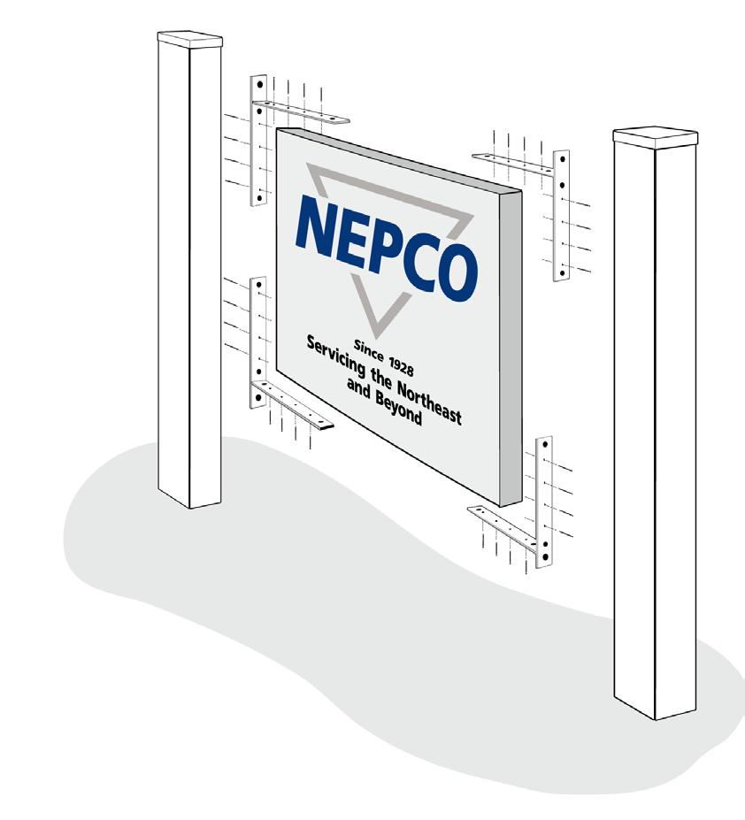 UNIVERSAL SIGN BRACKETS Designed to be used with a wide variety of signage types including, but not limited to, high density urethane, wood, illuminated & non-illuminated types of signage.