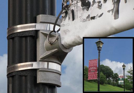 Boulevard Banner Brackets BANNER BRACKETS Boulevard Banners decorate your city streets, school campus or mall parking lots. Banner Brackets can attach to any light or street pole!