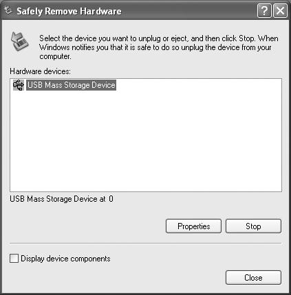 Disconnecting the Camera from Your Windows PC 1 Double-click the [Safely Remove