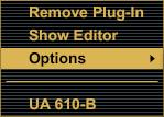 Unison PREAMP Inserts To activate Unison for any Apollo preamp channel, insert any Unison plug-in into Console s PREAMP insert (between the preamp controls and the standard insert slots) using the