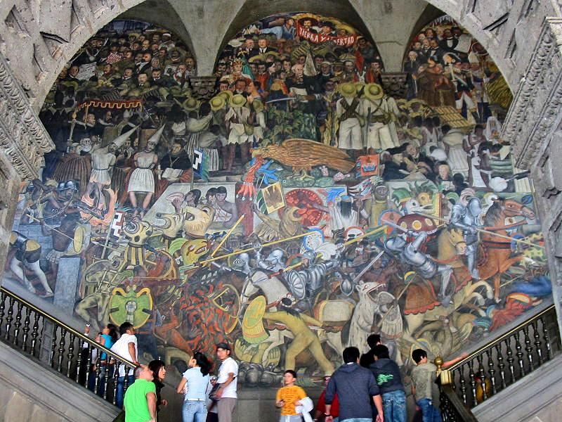 The murals were meant to spread messages from the government and give people pride in their country. They were displayed in public places, where anyone could see them for free.