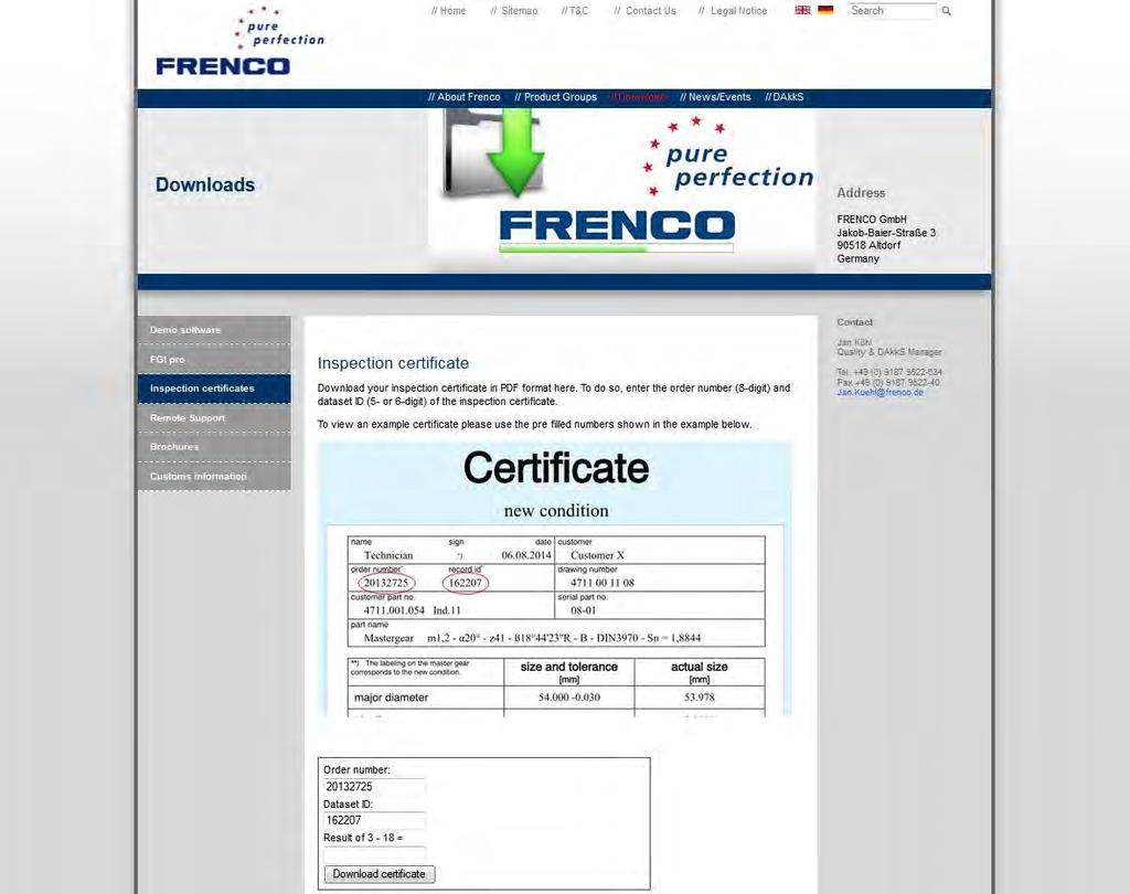 Online Inspection Certificate The inspection certificates for inspection equipment and