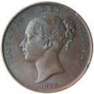 copper penny, 1841 OT, (S.