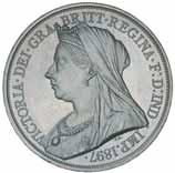 Britannia standing (after Bonomi), with 30 pieces in polished pewter, 30 pieces in golden alloy and 30 pieces in nickel silver. Uncirculated.