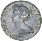 $600 2472* Anne, after the Union, second bust, silver crown, 1707E (S.