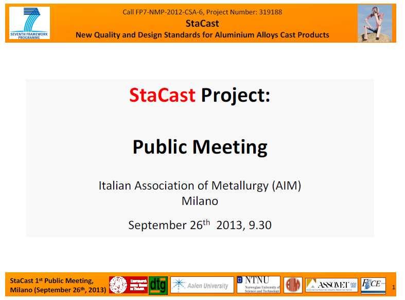 The StaCast website has been also a very useful instrument for internal dissemination and exchange of results, as well as for making available all the