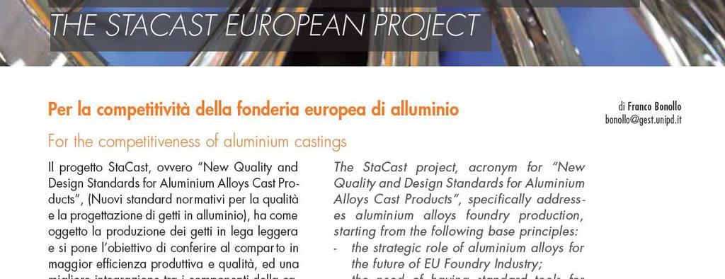 and Alloys References 1 (2013), pages 64-66 Editor Edimet SpA, Brescia