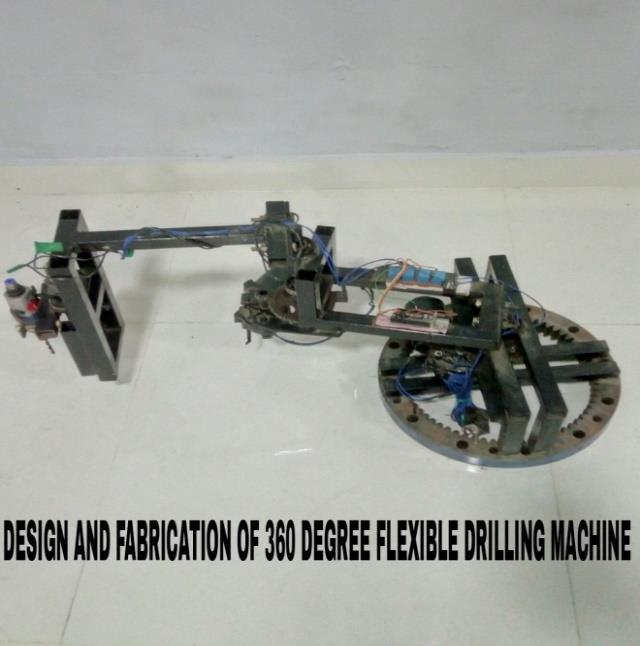 Fig. 4: Assembled 360 0 Drilling Machine Similarly we can fit another base plate with another screw rod set for the Y-axis movement for left and right alignment of the drilling machine.