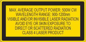 Class 2M Laser Product Label for Guide Laser 4.