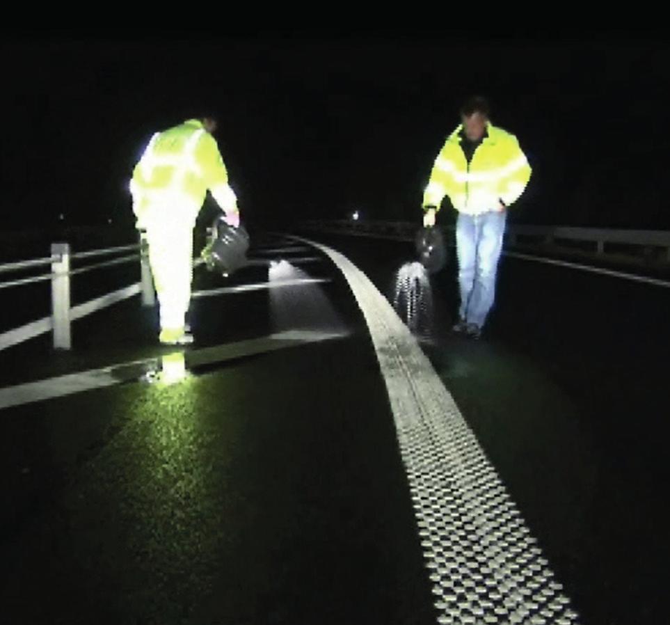 WHAT ARE PROFILED MARKINGS? Profiled road markings are the newest road marking technology where a part of the road marking typology is raised over the road surface.