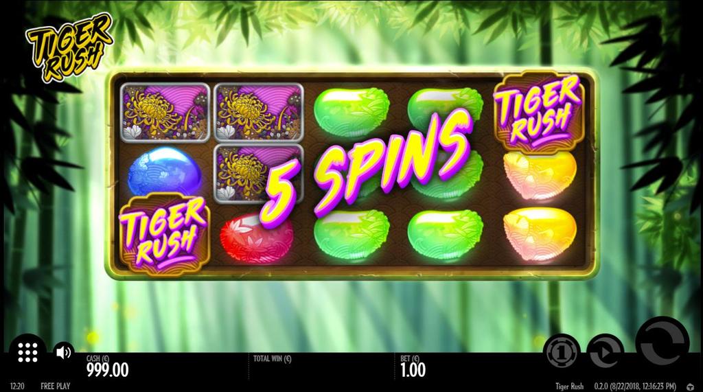 The amount of free spins won, correlates to the number of