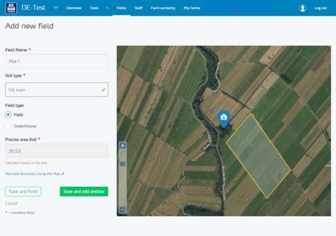 - Connection to MyYara 2. Create your Farm and Field a. Click on Precision Farming. b. Follow the steps to create a new farm. Fill in all required entry fields.