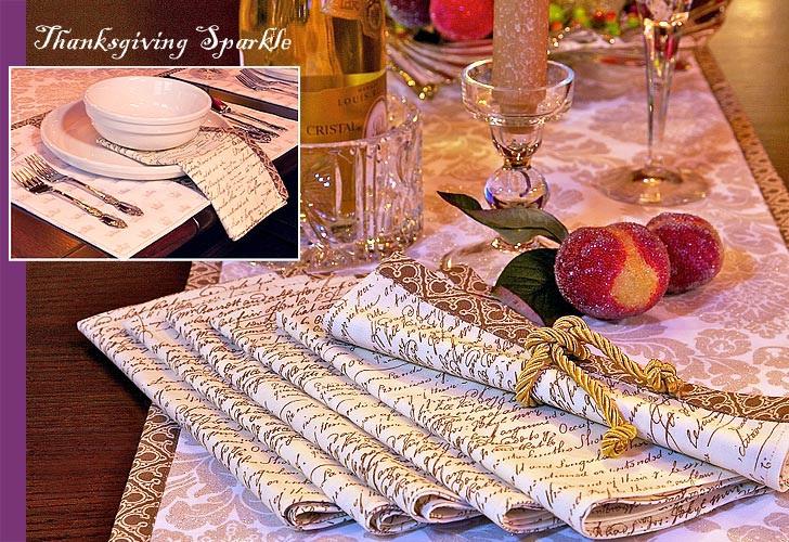 Published on Sew4Home Thanksgiving Elegance: "Conversational" Bound Napkins Editor: Liz Johnson Monday, 08 November 2010 9:00 We love cloth napkins, and this bound-edge variety is another of our easy