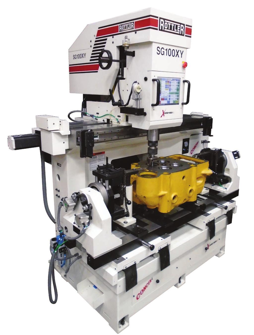 Most seat and guide machines can only handle one single head at a time, requiring the operator to load, clamp, machine intake seats, change tooling, machine exhaust seats and then unload the