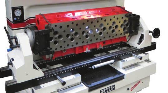 Rottler s 360 degree roll fixture is the answer, allowing large 24 valve cylinder heads to be