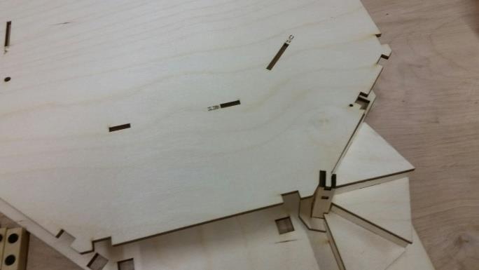 holes to prevent gluing to table or workbench.