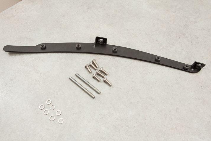All seven Cage Nuts installed on the Support Backing Plate. The Support Backing Plate is now prepped for installation.