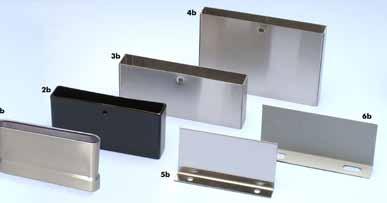 H available in 3/4 and 1 5b 6b L Plate available in 3/4 L Plate available in 11/4 Cast Chrome Plated Zamac Door Pack for High Pressure Laminate Compartments 1c Top Adjustable