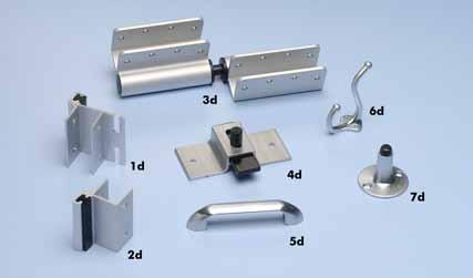 A M P C O P R O D U C T S Clear Satin Anodized Aluminum Door Pack for Solid Plastic (HDPE) Compartments 1d 2d 3d 4d 5d 6d 7d