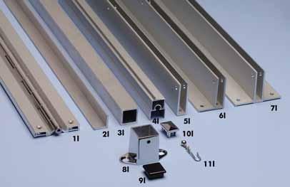 plates 2l Angles available in 1/2,1 and 11/2 3l Square Tube 11/4 4l Length Headrail available in 3/4, 1 and 11/4 5l U Bracket available in 1/2, 3/4 and 1 by 6l F Bracket available in 1/2,