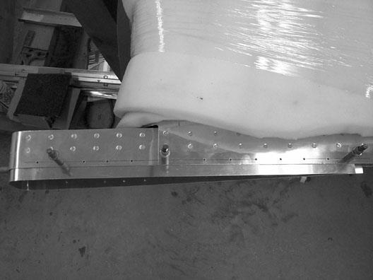 Cut strips 1 1/2 wide for this attach method, ans rivet to the upper area of the rudder skin with AN426AD3-3.5 rivets.