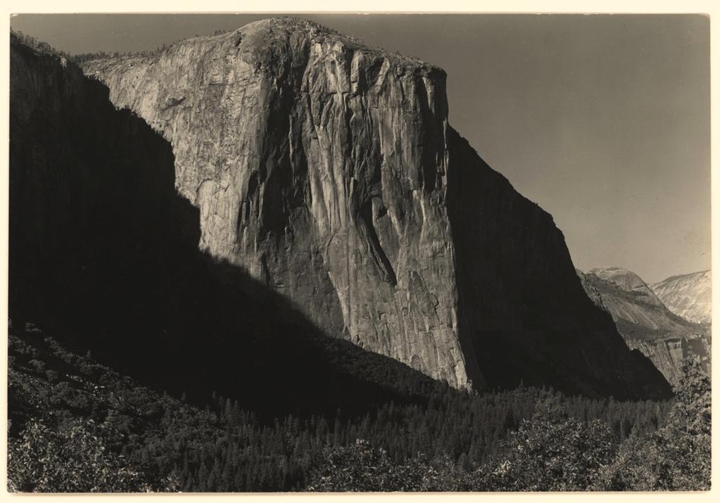 El Capitan, Yosemite National Park, California (ca. 1930) 4-3/8 x 6-7/16 inches Signed and dated on original window mat; with photographer s ink stamp, on print verso.