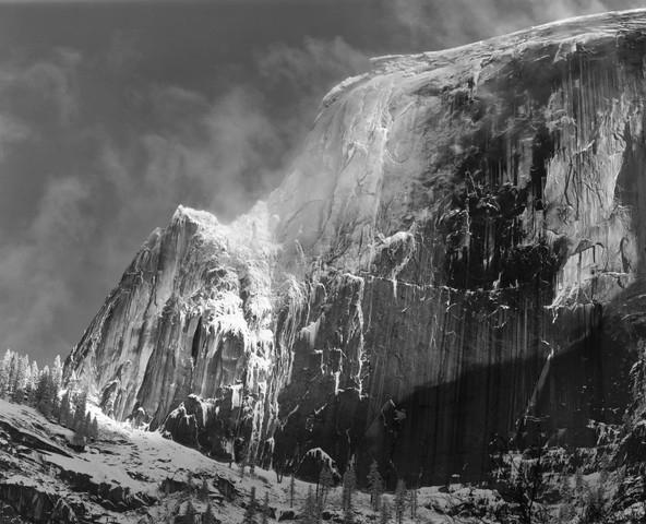 Half Dome, Blowing Snow, Yosemite National Park, California (ca.