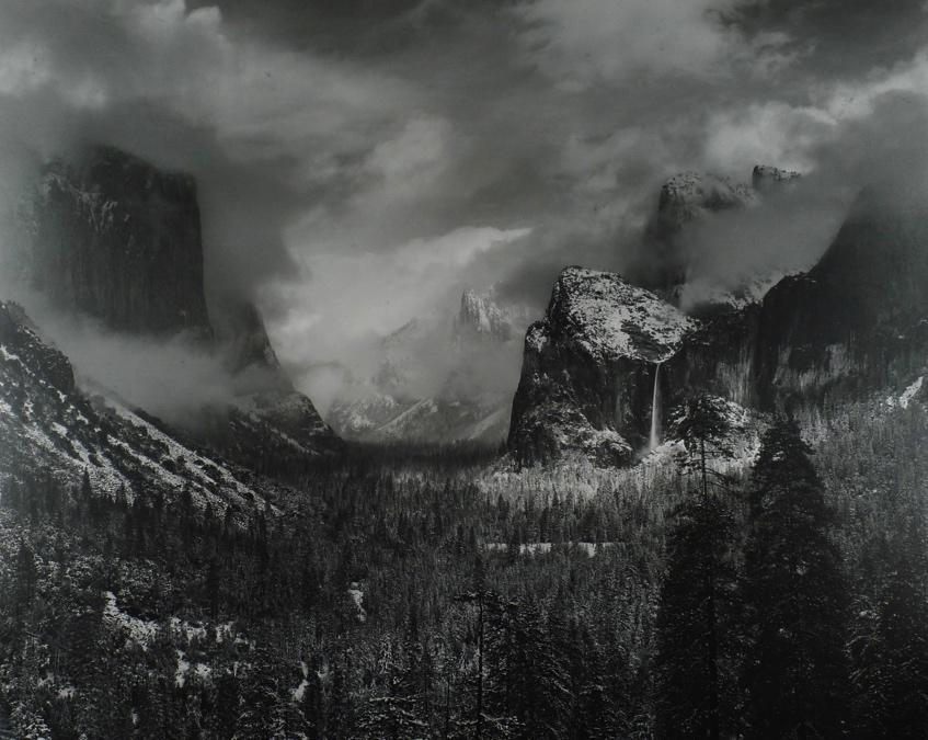 Clearing Winter Storm, Yosemite National Park, California (ca. 1940) 15-1/2 x 19-1/4 inches, mounted Signed and inscribed in pencil on mount.