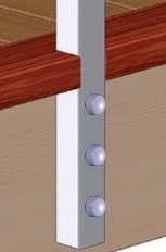 Mark the Centers Using the completed corner assembly as a guide, mark the centers of the corner posts on either side of the fascia.